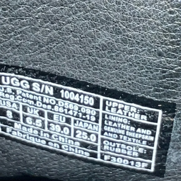 UGG Jardin Platform Boots Black Leather Buckle Straps Side Zip - Picture 12 of 12